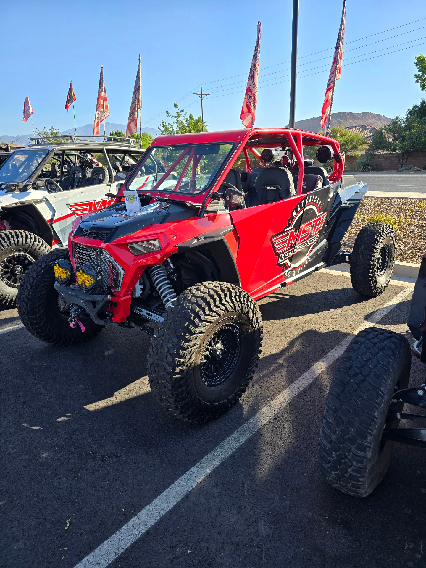 MST Motorsports Red UTV Build - Custom MST branded UTV with performance modifications - Custom UTV build by MST Motorsports in Washington UT