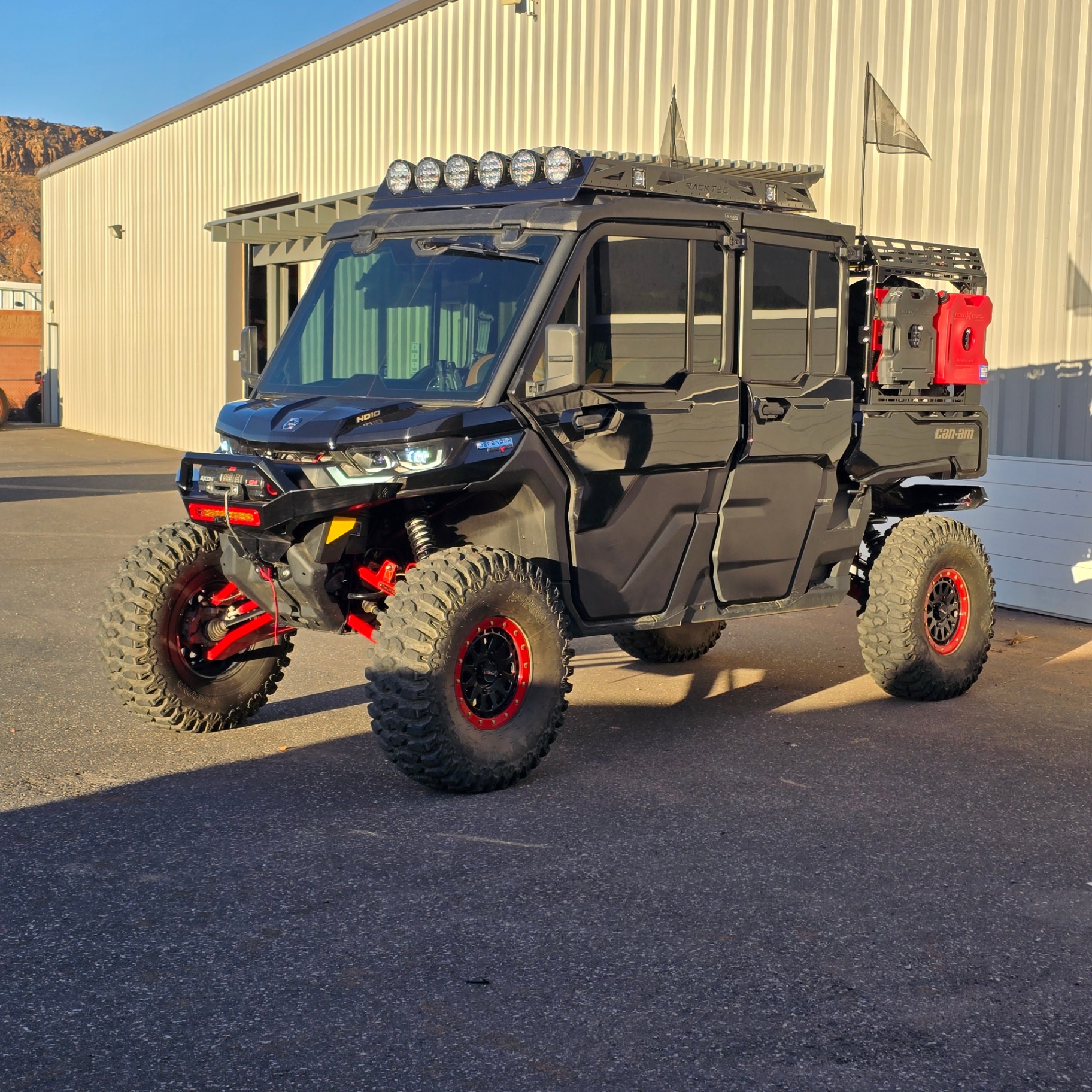 Can-Am Defender Work Build - Heavy-duty build with roof lighting and utility accessories - Custom UTV build by MST Motorsports in Washington UT