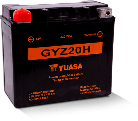 Yuasa Battery - Yuasa GYZ20H High Performance Maintenance Free AGM 12 Volt Battery - YUAM72RGH