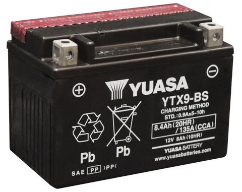 Yuasa Battery - Yuasa YTX9-BS Maintenance Free AGM 12 Volt Battery (Bottle Supplied) - YUAM329BSIND