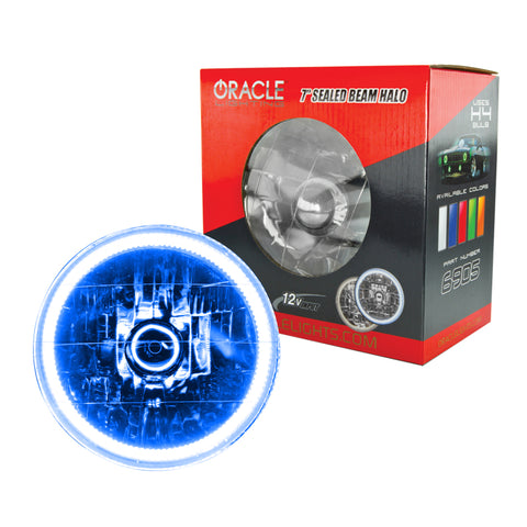 ORACLE Lighting - Oracle Pre-Installed Lights 7 IN. Sealed Beam - Blue Halo - 6905-002 - MST Motorsports