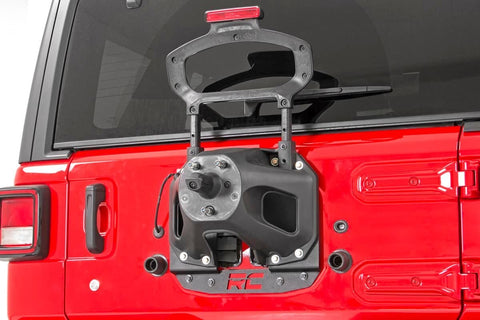 Rough Country - Jeep Spare Tire Relocation Brkt (18-20 Wrangler JL, No Rear Parking Sensors) - 10529 - MST Motorsports