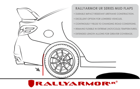 Rally Armor - Black Mud Flap/Red Logo - MF32-UR-BLK/RD - MST Motorsports