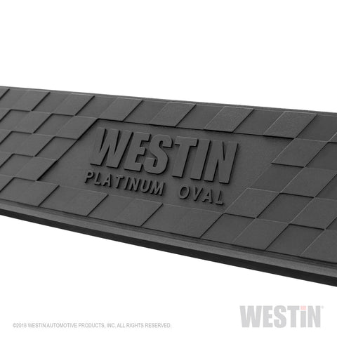 Westin - Platinum 4 Oval Nerf Step Bars; Black; Steel; Mount Kit Included; Rocker Mount; - 21-4085 - MST Motorsports