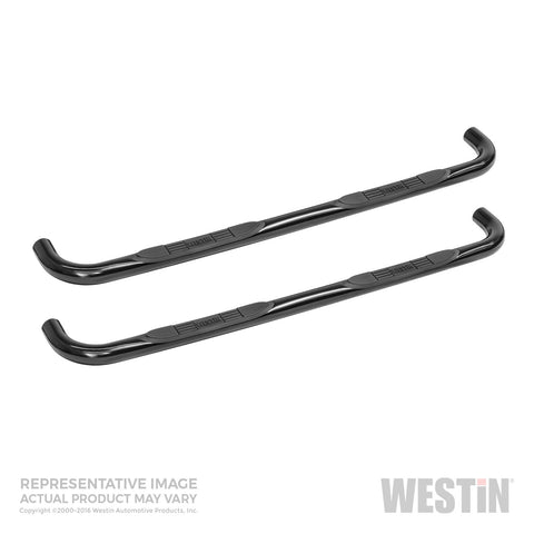 Westin - E-Series 3 Round Nerf Step Bars; Black; Steel; Mount Kit Included; - 23-4025 - MST Motorsports
