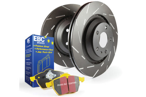 EBC Brakes - Slotted rotors feature a narrow slot to eliminate wind noise. - S9KR1131 - MST Motorsports