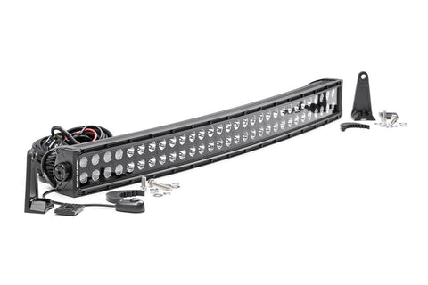 Rough Country - 30-inch Black Series Dual Row Curved CREE LED Light Bar - 72930BL - MST Motorsports