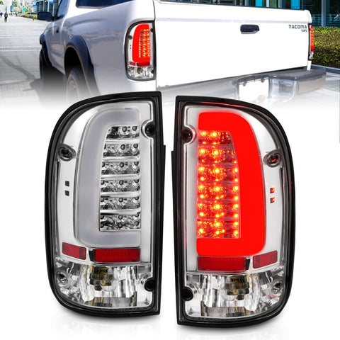 ANZO - Tail Light Assembly; LED; Chrome Housing; Clear Lens; Pair - 311355 - MST Motorsports