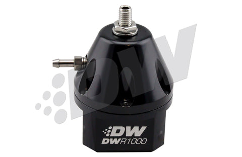 DeatschWerks - DeatschWerks DWR1000 Adjustable Fuel Pressure Regulator - Black - 6-1000-FRB - MST Motorsports