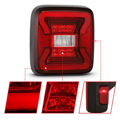 ANZO - LED Taillights Red/Clear - 311295 - MST Motorsports