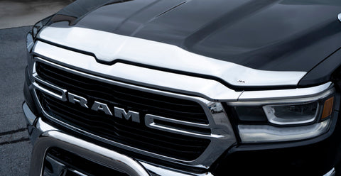 AVS - AVS 2019 Dodge RAM 1500 Aeroskin Low Profile Acrylic Hood Shield - Chrome - 622163 - MST Motorsports