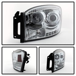 Spyder Auto - Projector Headlights - LED Halo - LED - Chrome - High H1 - Low H1 - 5010018 - MST Motorsports