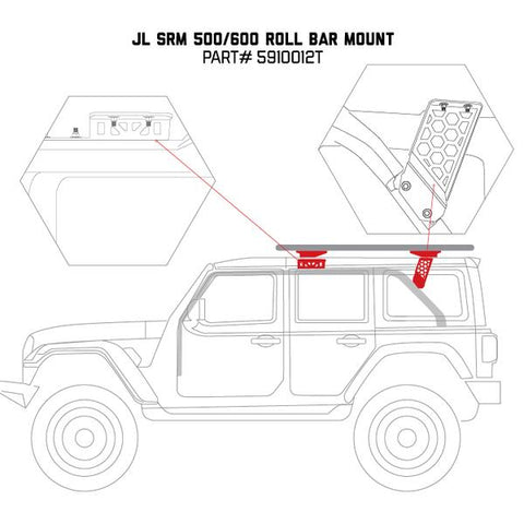 Go Rhino - SRM JLU Mounting Bracket Kit - 5910012T - MST Motorsports