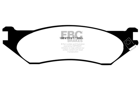 EBC Brakes - Yellowstuff pads are high friction coefficient spirited front street pads - DP41267R - MST Motorsports