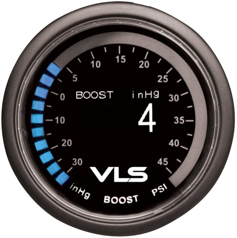 Revel - Revel VLS 52mm 30inHg-45PSI Digital OLED Boost Gauge - 1TR1AA001R - MST Motorsports