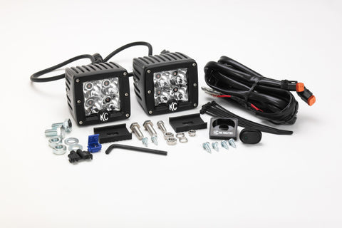 KC HiLiTES - 3" C-Series C3 LED Spot with Amber LED Pair Pack System - 315 - 315 - MST Motorsports