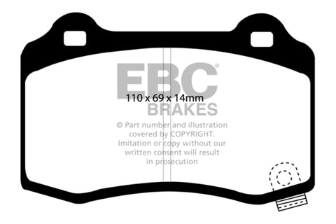 EBC Brakes - Yellowstuff pads are high friction coefficient spirited front street pads - DP41788R - MST Motorsports