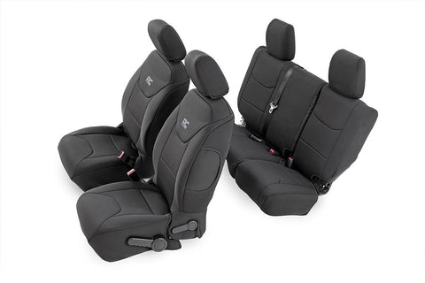 Rough Country - Black Neoprene Seat Cover Set (Front and Rear) - 91003 - MST Motorsports