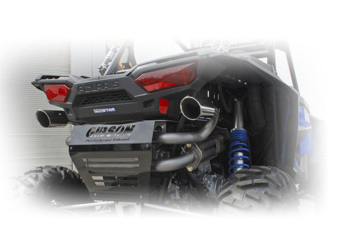 Gibson Performance Exhaust - Polaris UTV Dual Exhaust, Stainless - 98021 - MST Motorsports