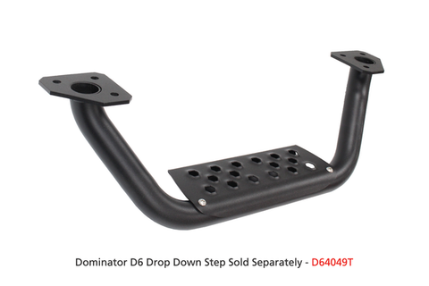 Go Rhino - D6 Dominator Steel Side Steps-Black Textured Powdercoat with Mounting Brackets - D64049T - MST Motorsports