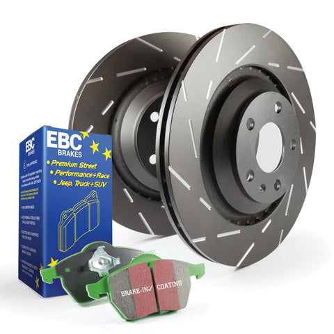 EBC Brakes - Slotted rotors feature a narrow slot to eliminate wind noise. - S2KR2562 - MST Motorsports