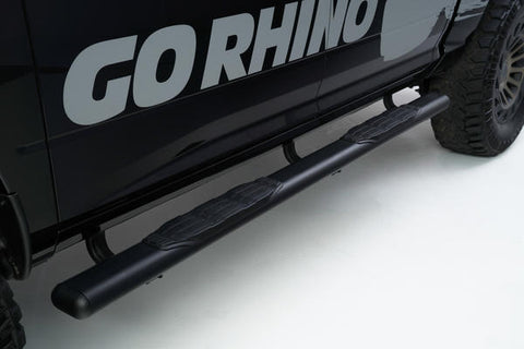 Go Rhino - 1000 Series 5" Oval Side Steps, Black Powdercoated, 73" long, - 10573T - MST Motorsports