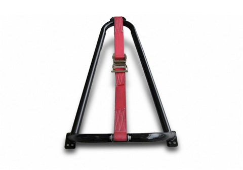 N-Fab - N-Fab Bed Mounted Tire Carrier Universal - Gloss Black - Red Strap - BM1TCRD - MST Motorsports