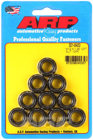 ARP - ARP 12mm x 1.25 16mm Socket 12pt Nut Kit (10 pack) - 301-8400 - MST Motorsports