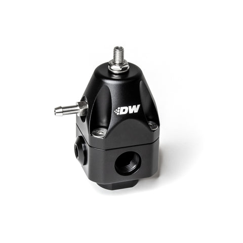 DeatschWerks - DeatschWerks DWR1000c Adjustable Fuel Pressure Regulator Dual 6AN Inlet and 6AN Outlet - Black - 6-1002-FRB - MST Motorsports