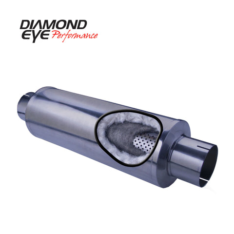 Diamond Eye Performance - PERFORMANCE DIESEL EXHAUST PART-5in. 409 STAINLESS STEEL PERFORMANCE PERFORATED - 560031 - MST Motorsports
