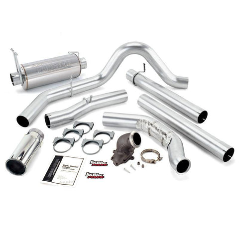 Banks Power - Monster Exhaust w/Power Elbow, 4-inch Single Exit, Chrome Tip - 48659 - MST Motorsports