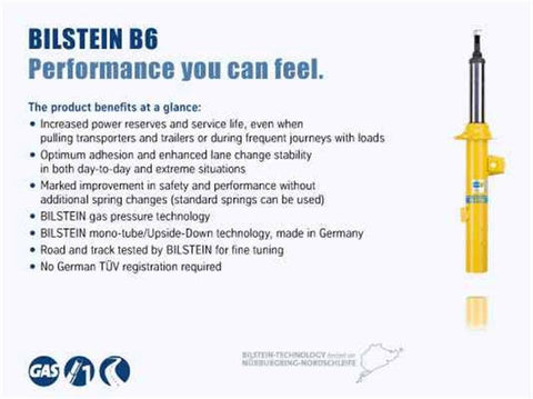 Bilstein - Bilstein B6 2015-2017 Subaru WRX - STI Front Right Monotube Strut Assembly - 35-249474 - MST Motorsports