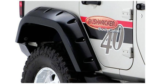 Bushwacker - Max Coverage Pocket/Rivet Style Fender Flares Black Smooth Finish 2-Piece Rear - 10044-02 - MST Motorsports
