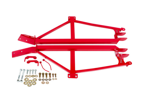BMR Suspension - BMR 93-02 F-Body Non-Convertible Bolt-On 4-Point Subframe Connectors - Red - SFC019R - MST Motorsports