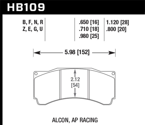 Hawk Performance - Hawk Performance Ceramic Street Brake Pads - HB109Z.710 - MST Motorsports