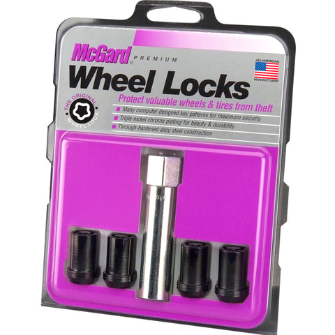 McGard - McGard Wheel Lock Nut Set - 4pk. (Tuner / Cone Seat) M12X1.25 / 13/16 Hex / 1.24in. Length - Black - 25354 - MST Motorsports