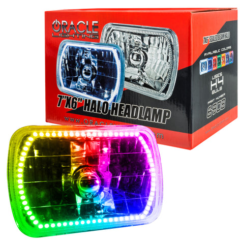 ORACLE Lighting - Oracle Pre-Installed Lights 7x6 IN. Sealed Beam - ColorSHIFT Halo - 6908-333 - MST Motorsports