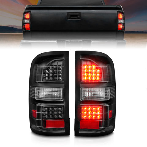 ANZO - Tail Light Assembly; LED; Black Housing; Clear Lens; Pair - 311397 - MST Motorsports