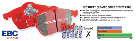 EBC Brakes - Low dust EBC Redstuff is a superb pad for fast street use - DP3032C - MST Motorsports