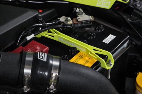 GrimmSpeed - Grimm Speed Subaru Impreza/WRX/STI/Legacy/Forester/BRZ Lightweight Battery Tie Down - Neon Green - 121037 - MST Motorsports