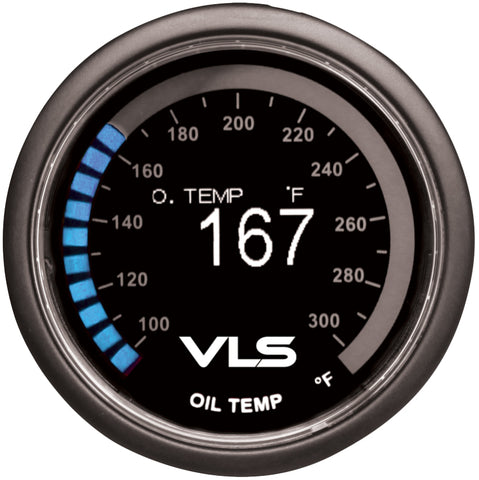Revel - Revel VLS 52mm 100-300 Deg F Digital OLED Oil Temperature Gauge - 1TR1AA003R - MST Motorsports