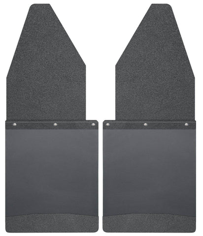Husky Liners - Kick Back Mud Flaps 12" Wide - Black Top and Black Weight - 17105 - MST Motorsports