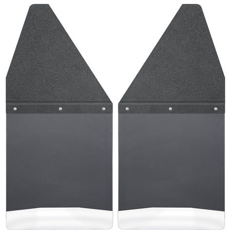 Husky Liners - Kick Back Mud Flaps 12" Wide - Black Top and Stainless Steel Weight - 17100 - MST Motorsports