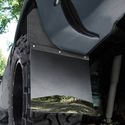 Husky Liners - Kick Back Mud Flaps 12" Wide - Black Top and Stainless Steel Weight - 17100 - MST Motorsports