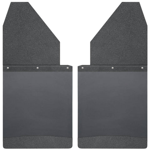 Husky Liners - Kick Back Mud Flaps 14" Wide - Black Top and Black Weight - 17112 - MST Motorsports