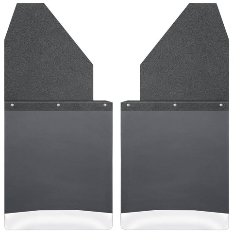Husky Liners - Kick Back Mud Flaps 14" Wide - Black Top and Stainless Steel Weight - 17111 - MST Motorsports