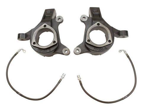 Maxtrac - MaxTrac 07-16 GM C1500 2WD 3in Front Lift Spindles w/Extended DOT Compliant Brake Lines - 701330BL - MST Motorsports