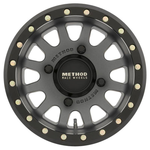Method Wheels - Method MR401 UTV Beadlock 15x7 4+3/+13mm Offset 4x156 132mm CB Titanium w/Matte Black Ring Wheel - MR40157046843B - MST Motorsports
